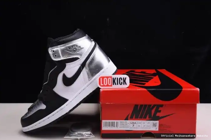 Official Maikesneakers 1 OG TOE JORDAN AIR SILVER WMNS HIGH CD0461-001 0407
